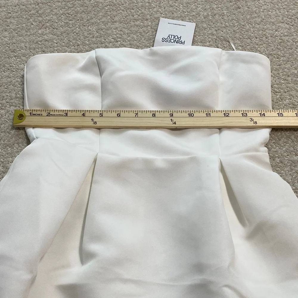 Princess Polly Strapless White Dress Size 4 - Picture 11 of 16